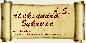 Aleksandra Šuković vizit kartica